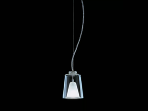 LANTERNINA - 471 - Contemporary style glass and aluminium pendant lamp _ Oluce