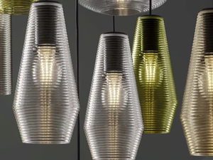 OLIVIA - Blown glass pendant lamp _ PANZERI