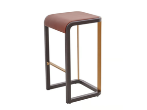 FLENTO - High leather stool with footrest _ PARLA