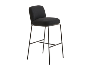 PALM COMPACT COMFORT - High upholstered painted metal stool _ PARLA