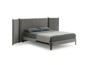 BRICOLA - Fabric double bed with upholstered headboard _ PIANCA