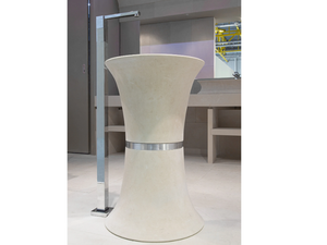 L5 - Freestanding round lecce stone washbasin _ PIMAR