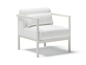 ORIGIN - Fabric garden armchair with armrests _ POINT