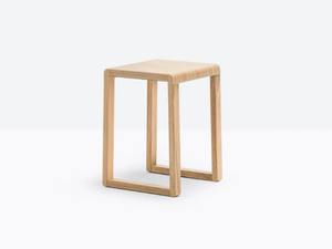 BRERA 383 - Oak stool with footrest _ Pedrali