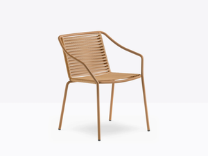 PHILÍA 3905 - Stackable steel and PVC chair with armrests _ Pedrali