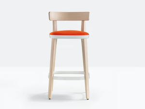 FOLK 2946 - High ash stool with integrated cushion _ Pedrali