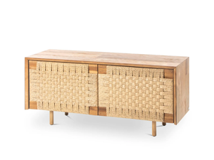 VIROTEC - Low rattan TV cabinet _ Pilma