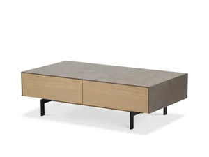 XENA - Rectangular low coffee table with storage space _ Pilma