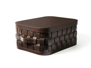 DEMETRA - Regenerated leather magazine rack with lid _ Pinetti