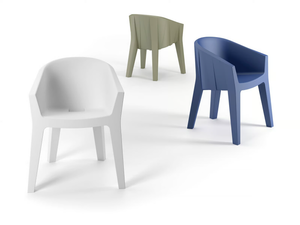 FROZEN - Polyethylene chair with armrests _ Plust