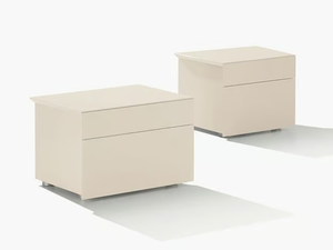 ABBINABILI - Wooden bedside table with drawers _ Poliform