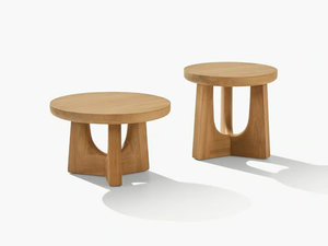 NARA - Round wooden coffee table _ Poliform