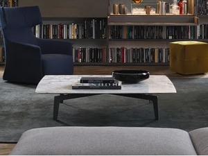 TRIBECA - Rectangular marble coffee table _ Poliform