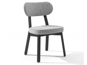 EVELIN - Fabric chair and structure in solid ash _ Porada