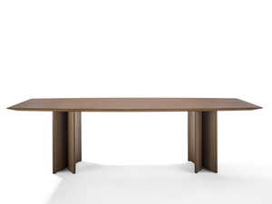 ALAN - Rectangular table in canaletta walnut _ Porada