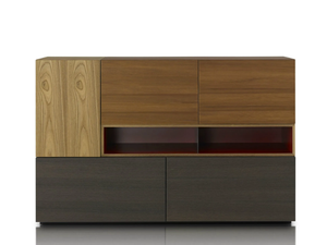 MODERN - Wooden highboard with doors _ Porro