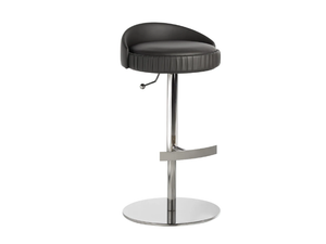 PLISSÉ 929/A-GAS - Swivel leather stool with gas lift _ Potocco