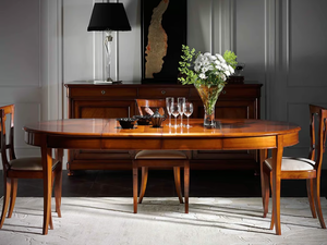 CAPRICCI - Extending oval cherry wood table _ Prestige