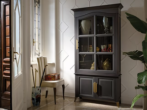 CAPRICCI - Wood and glass display cabinet _ Prestige