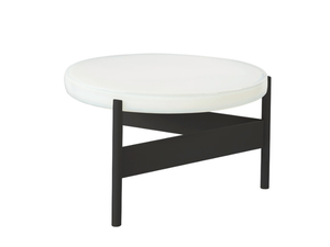 ALWA TWO BIG - Round glass and steel coffee table _ Pulpo