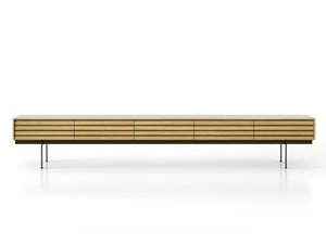 SUSSEX SLIM - Rectangular wooden console table with drawers _ Punt