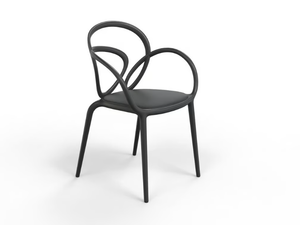 LOOP - Stackable polypropylene chair with integrated cushion _ Qeeboo