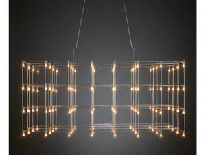 UNIVERSE SQUARE - LED nickel pendant lamp _ Quasar