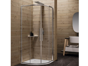 UNICO R2-S - Semicircular shower cabin with sliding door _ RELAX