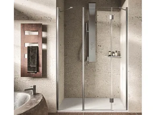 PETRARCA PL - Niche crystal shower cabin with hinged door _ RELAX