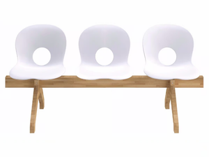 OLIVIA WOOD BEAM - Freestanding polypropylene beam seating _ REXITE