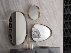 LUMIERE - Wall-mounted framed metal mirror _ RIFLESSI