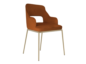 MAIA - Upholstered chair with metal base _ RIFLESSI