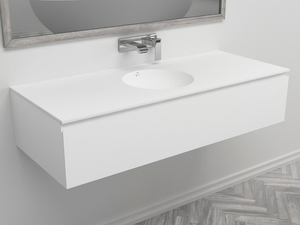 PURITY - Single wall-mounted vanity unit with drawers _ RILUXA