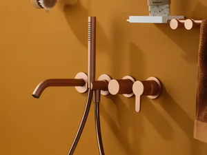 DIAMETRO35 ELEGANCE - Single handle wall-mounted bathtub mixer with hand shower _ RITMONIO