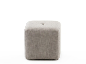 DOUBLE - Square mesh garden pouf _ RODA