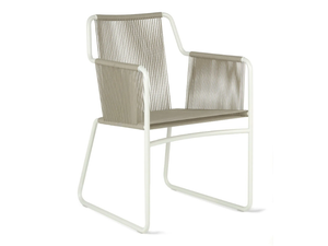 HARP 359 - Sled base stainless steel garden chair with armrests _ RODA