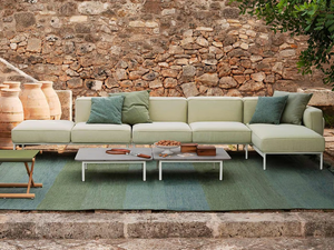 ESTENDO - Sectional modular fabric garden sofa _ RODA