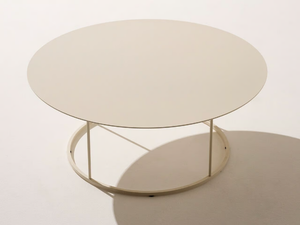 ZEFIRO - Low round powder coated aluminium garden side table _ RODA