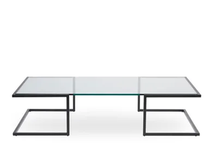 ORIZZONTE - Low rectangular glass coffee table _ ROSSIN