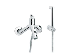 DYNAMIC - 2 hole wall-mounted bathtub mixer with hand shower _ RVB