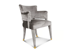 CLASS - Velvet chair with armrests _ Radice