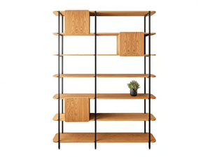 CRANE - Modular wood veneer bookcase _ Radis