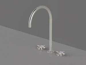 DXN26 - 3 hole countertop stainless steel washbasin mixer _ Radomonte