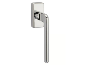 Q-10 - DK brass window handle on rose _ Reguitti