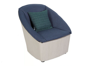 DUVET - Upholstered fabric and Batyline® garden armchair _ Rever