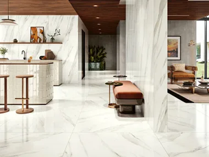 LIGHT XL STATUARIO WHITE - Porcelain stoneware wall/floor tiles with marble effect _ Revigrés