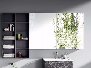 R1 - Wall-mounted bathroom mirror with cabinet _ Rexa