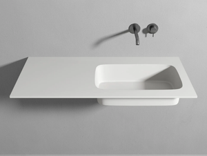 SAVON - Gelcoat washbasin with integrated countertop _ Rexa