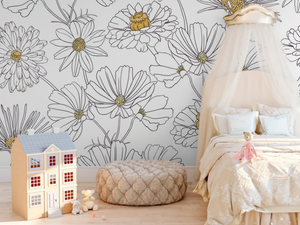 MARGARIDA - Panoramic wallpaper with floral pattern _ Rimura