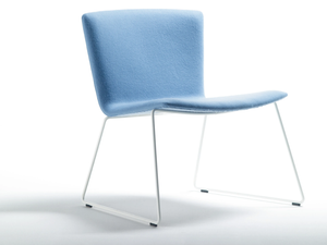 SLAM - Sled base upholstered fabric easy chair _ SELLEX